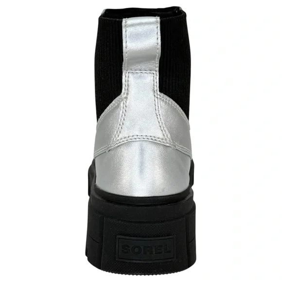 Sorel Caribou X Silver Leather Waterproof Womens Chelsea Boots Size 8M - Picture 4 of 14